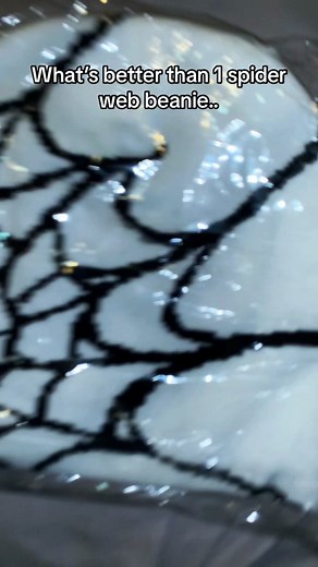 Spider web beanie 😍 #tiktokshopblackfriday #giftfromtiktokshop #fyp #beanie #spiderweb #spiderwebbeanie #viral #treatyourself #blowthisup #happyhalloween #review #spooky #1min #bestproducts