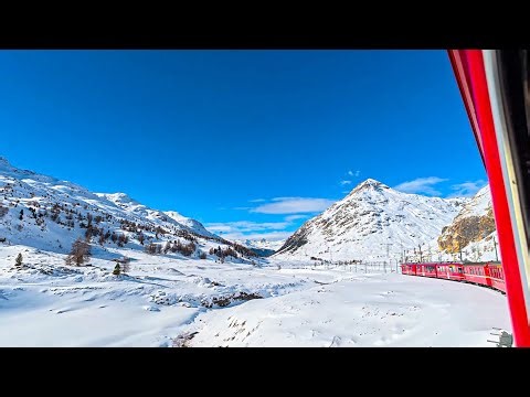Switzerland’s Most Beautiful Railway Revealed｜Bernina Railway Scenic Views｜4K