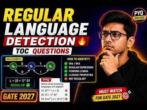 Regular Language Questions 🔥 TOC | GATE 2027