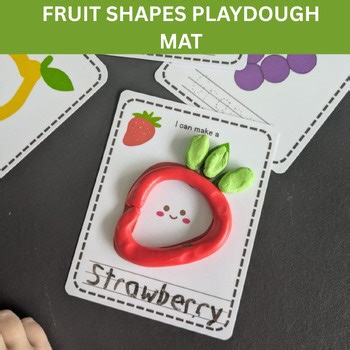 Fruit Playdough Mats | 12 Fruits Name Tracing & Fine Motor Activity | Preschool