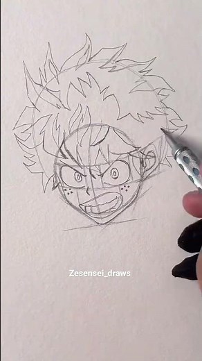 Draw Deku MHA #short #draw #anime #drawingtutorial