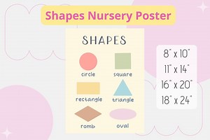 Educational Shapes Poster, Printable Wall Art, Classroom Decor, Montessori Homeschool Decor, Digital Download, Printable - Etsy