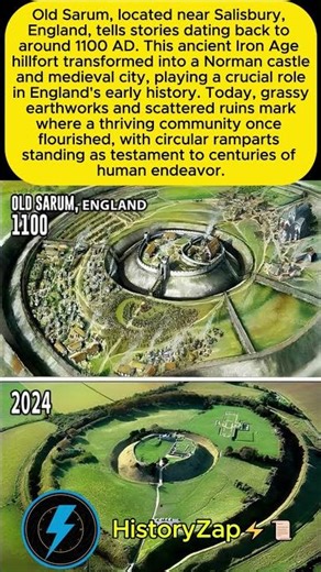 Old Sarum 1100 AD: From Medieval Fortress to Peaceful Ruins 🌿