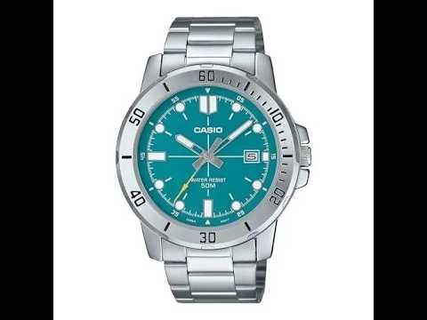 Casio Enticer Jade Green Stainless Steel Watch Review - Pros & Cons - Casio MTP-VD01D-3E2V