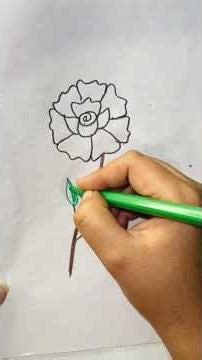 Red Rose Drawing | Easy & Beautiful Flower Art 🌹How to Draw a Red Rose | Easy Step by Step