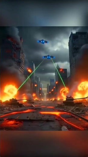 aliens attack on city👽 || destruction #ai #shortvideo #subscribe