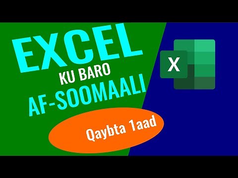 Excel Ku Baro Af-Soomaali - Qaybta 1aad