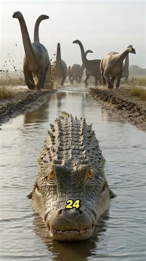 🐊 What If a Modern Saltwater Crocodile Survived in the Jurassic Period? 🦖
