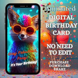 Animated Birthday Video Card: Happy Birthday Voices (instant Download) - Etsy
