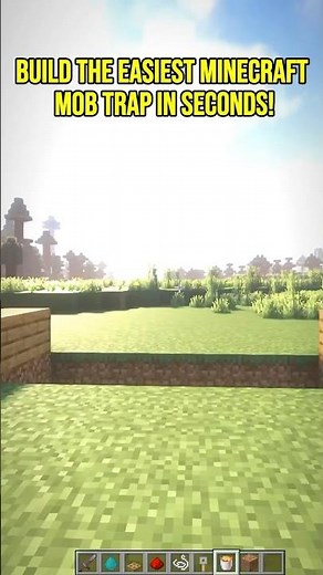 Minecraft's EASIEST Mob TRAP Tutorial 🔥 #minecraft #minecraftshorts #mctutorial #gaming