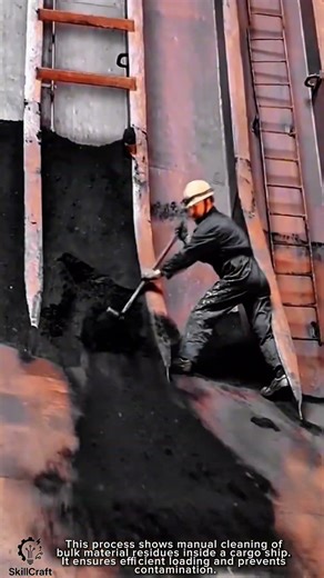 Bulk Carrier Cleaning Process Work Tool for Material Handling #worktool