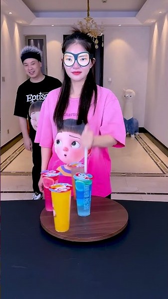 The Milk Tea Drinking Challenge Is So Fun, Give It A Try! #Funnyfamily #Partygames