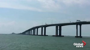 World’s longest cross-sea bridge opens in China