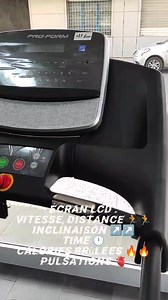 Tapis de course Proform 205 CST Prix : 127800DA Le tapis de course ProForm 205 CST possède une console très pratique à utiliser, grâce à un écran rétro-éclairé de 5 pouces. Elle vous permet d'avoir toutes vos informations et vos commandes à portée de main. D'une simple pression sur ses touches, vous pourrez choisir votre entraînement parmi les 16 programmes prédéfinis pour optimiser vos séances de conditionnement physique, modifier l'inclinaison du tapis ou encore sa vitesse. Grâce à la technolo