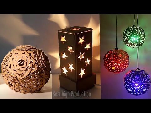 5 cool Recycling cardboard craft step by step | Room Decor Craft