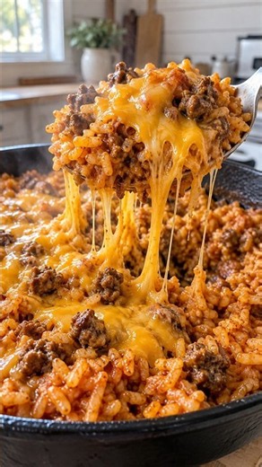 Beef Enchilada Rice (One Skillet)