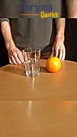 Glass and object like an orange challenge 🤔😯 #challenge #reelschallenge #viralreelschallenge #fbreels #reelsviral | Curious Quirks