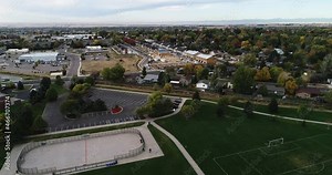 A drone flight showing the south western part of the City of Greeley Colorado