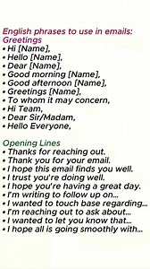 English phrases to use in Emails | Sophai Creator Share