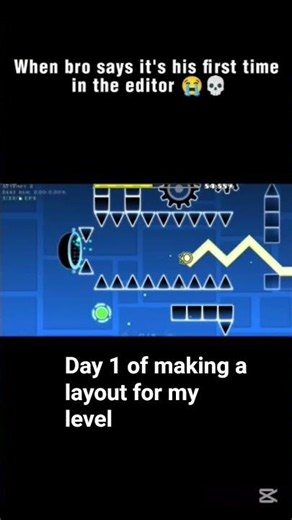 Day 1 of making a layout for my level #geometrydash #editor #geometrydashlevel