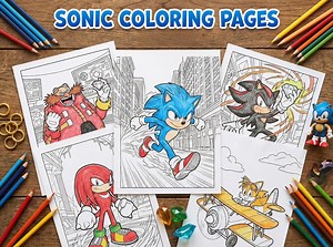 20 Printable Sonic Coloring Pages Pack 2 | Sonic the Hedgehog Digital Download | Kids Activity Book - Etsy Australia