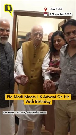 WATCH | PM Modi Greets LK Advani on 96th Birthday, Calls him ‘Beacon of Integrity’ | The Quint