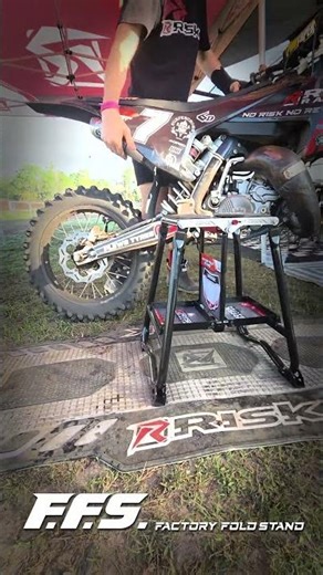 The F.F.S. Factory Folding Dirt Bike Stand Track Demo #motocross #dirtbike