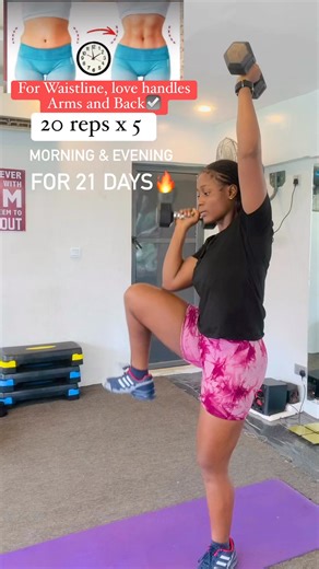 Save and add this challenge to your routine. Targets your love handles, obliques, back, arms, core and even your thighs. Simple move but works wonders 🔥 grab a pair of dumbbells or water bottles and let’s do this work. Remember! Your diet plays a huge factor to seeing faster results. #fitness #fitnessmotivation #fbreelsfypシ゚viralシ #instadaily #instalike #beginnerworkout #ChallengeChallenge #fitnesschallenge #fypシ #foryou #fbreels #fbreelsfypシ゚viral #fyp #workfromhome #workout #exercise #gymmoti