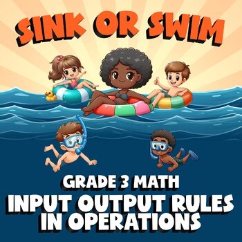 Input Output Rules in Operations SINK OR SWIM Math Game - No Prep Grade 3 Review