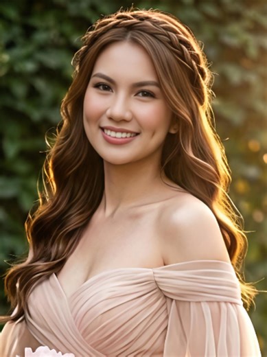 Ethereal Woman in Dreamlike Garden: A Hyper-Realistic Image