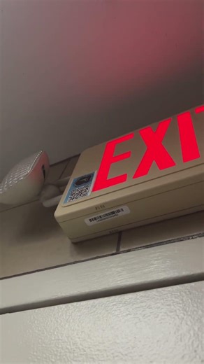Lithonia Exit Sign Combo #led #exitsign #emergencylight #test #bathroom #red #electrical #safety