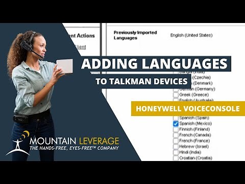 Honeywell Vocollect VoiceConsole: Adding Languages to Talkman Devices