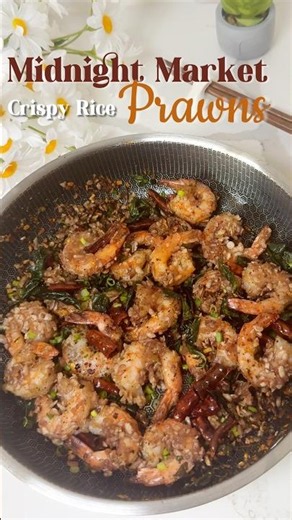Midnight Market Crispy Rice Prawns with Basil