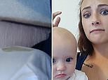 Mother left wide-eyed as baby 'poo-bombs' her video