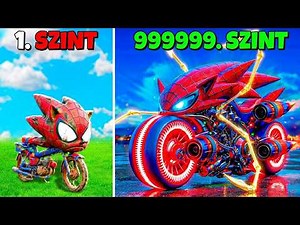 Pókember Sonic motorja 1-es szintről 1 000 000-as szintre GTA 5-ben!