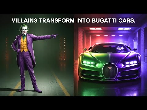 Top 10 Supervillains Transform Into Bugatti Cars | AI Animation | Epic DC & Marvel Evolution