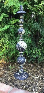 Pottery Totem Pole, Yard Art, Garden Sculpture. Elegant and Earthy. Hand Carved. Ceramic. - Etsy