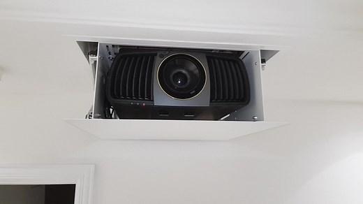 Now you see me ...Now you don’t. The future automation projector lift is the ideal solution for keeping the projector out of site when not in use .