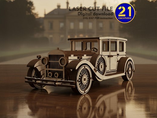 Classic Car Laser Cut File | Vintage Wooden Model | Digital Download SVG DXF - Etsy