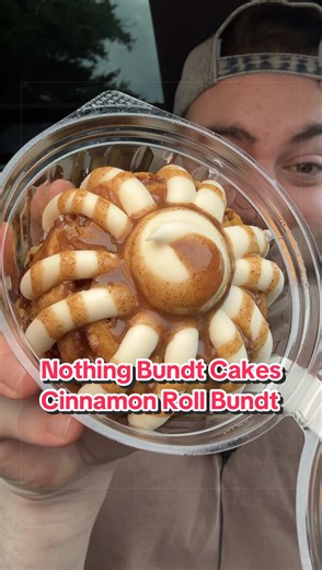 Nothing Bundt Cakes’s new Cinnamon Roll Bundt is here so you know we gotta try it. Available on the menu starting July 6th, the new Nothing Bundt Cakes Cinnamon Roll Bundt comes in the personal sized Bundtlet only and features both a cinnamon caramel sauce plus a cinnamon sugar-infused golden cake base. It is (in my expert opinion) one of the best flavors the brand has ever offered. Will you be trying the new Cinnamon Roll Bundt from Nothing Bundt Cakes? #foodtok #nothingbundtcake #cinnamonroll 