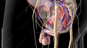 The epididymis is a long, coiled tube that transports sperm from the testes to the vas deferens Stock Video