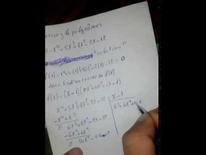 algebre 1 exercice 4 (les polynomes .factorisations)