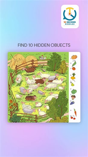 Find All 10 Hidden Objects! | Tricky Visual Puzzle Challenge 🐑🌾