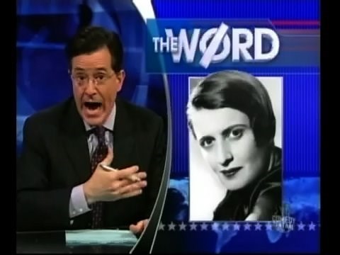 Stephen Colbert vs Ayn Rand?