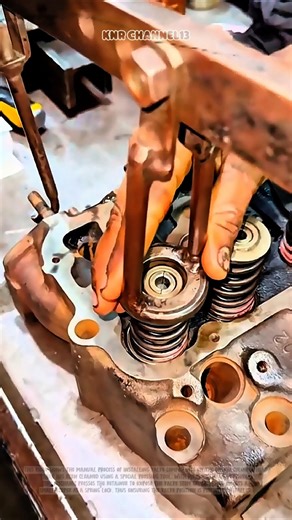 Valve Spring Installation Process Manually#shorts #satisfying #working #mechanic