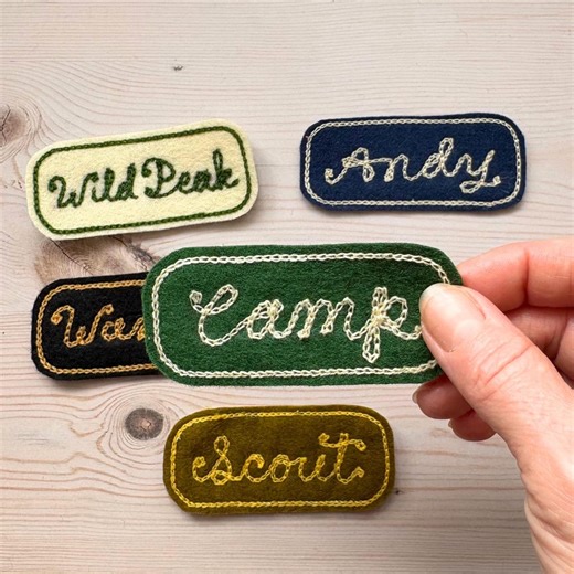 Personalised Name Chain Stitch Patch | Custom Handmade Embroidered Patch | Outdoor Gift - Etsy Ireland