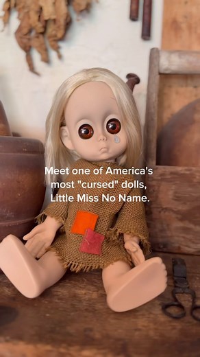 Meet one of America’s most “cursed” dolls, Little Miss No Name. Created by Hasbro in the 1960s, she’s a homeless, nameless orphan doll in a burlap sack with a safety pin. Her permanent tear is pure nightmare fuel. After just 1 year of production, she was discontinued due to poor reception… Now stay tuned for the creepiest commercial to ever exist.. #littlemissnoname #haunteddolls #hauntedtoys #nightmarefuel #haunted #creepydolls #fleamarketfinds #vintagetoys | tayl_or_treat