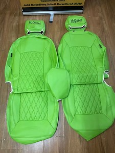 10K views · 101 reactions | Custom lime green seat covers installing in a jeep wrangler tomorrow! We can make covers for almost any vehicle! Also no credit check financing available | Brandon Walls | Facebook