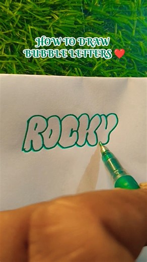 Rocky Bubble Letter 💖 | Cool & Stylish Rocky Name Art You Must See! ✨🔥