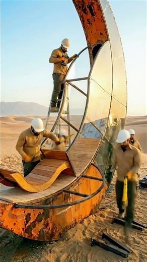 This Desert Moon Frame Became a Glass Cabin
